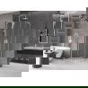 Mexen Velar L Duo плъзгаща се душ кабина 80 x 80 cm, прозрачна, бяла - 871-080-080-02-03-20