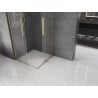 Mexen Velar L Дует плъзгаща се душ кабина 80 x 80 см, прозрачна, златисто