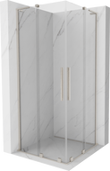 Mexen Velar L Duo плъзгаща се душ кабина 90 x 90 см, прозрачна, матиран никел - 871-090-090-02-03-97