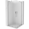Mexen Velar L Duo плъзгаща се душ кабина 80 x 80 см, замръзено стъкло, хром - 871-080-080-02-33-01