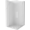 Mexen Velar L Duo плъзгаща се душ кабина 100 x 100 см, матирана, бяла - 871-100-100-02-33-20
