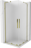 Mexen Velar L Duo плъзгаща се душ кабина 100 x 100 cm, матирана, златна - 871-100-100-02-33-50