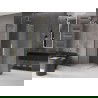 Mexen Velar L Duo плъзгаща се душ кабина 80 x 80 см, матирана, златна четка - 871-080-080-02-33-55