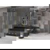 Mexen Velar L Duo плъзгаща се душ кабина 80 x 80 см, матирана, златна четка - 871-080-080-02-33-55