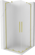 Mexen Velar L Duo плъзгаща се душ кабина 100 x 100 cm, скреж, златно матово - 871-100-100-02-33-55