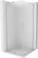 Mexen Velar L Duo плъзгаща се душ кабина 80 x 80 см, матирано, четкаван никел - 871-080-080-02-33-97