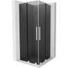 Mexen Velar L Duo плъзгаща се душ кабина 80 x 80 см, графит, бяла - 871-080-080-02-43-20