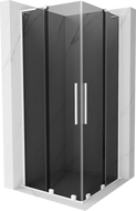 Mexen Velar L Duo плъзгаща душ кабина 90 x 90 см, графит, бяло - 871-090-090-02-43-20
