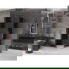 Mexen Velar L Duo плъзгаща се душ кабина 80 x 80 см, графит, розово злато - 871-080-080-02-43-60