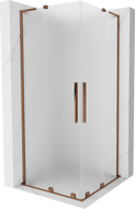 Mexen Velar L Duo плъзгаща се душ кабина 100 x 100 см, матирано, розово злато - 871-100-100-02-33-60