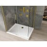 Mexen Omega разтегателна душ кабина 120 x 70 см, прозрачна, златна + плосък