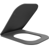 Mexen Teo бавно затваряща се седалка Slim, дуропласт, тъмно сив мат - 39840071
