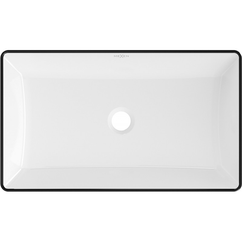 Mexen Nadia умивалник за монтаж върху плот 62 x 35 см, бял/черен - 21616007