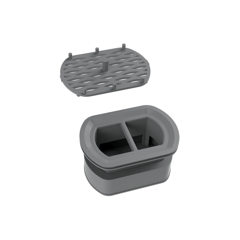 Mexen сифон с филтър за въртящ се линеен отток, сив - 1010098