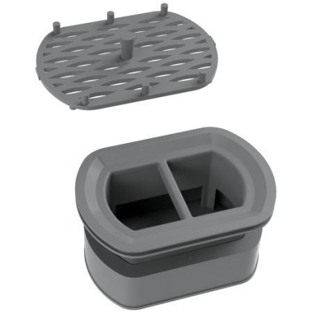 Mexen сифон с филтър за въртящ се линеен отток, сив - 1010098