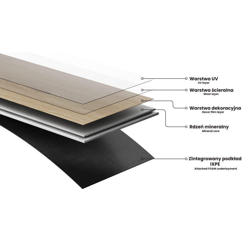 Mexen Imperial Grey  проба винилови панели SPC 6,5 мм, подложка IXPE 1,5 мм, 4 V-фуга,