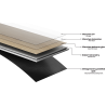 Mexen Yosemite пробка на винилови панели jodełka 635 x 127 mm SPC 6,5 mm, подложка IPEX 1,5 mm, 4 V-Fuga, Дъб - F1185-S