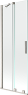 Mexen Velar разтегателен 2-крилен параван за вана 70 x 150 cm, прозрачен, четкан никел - 896-070-000-01-97
