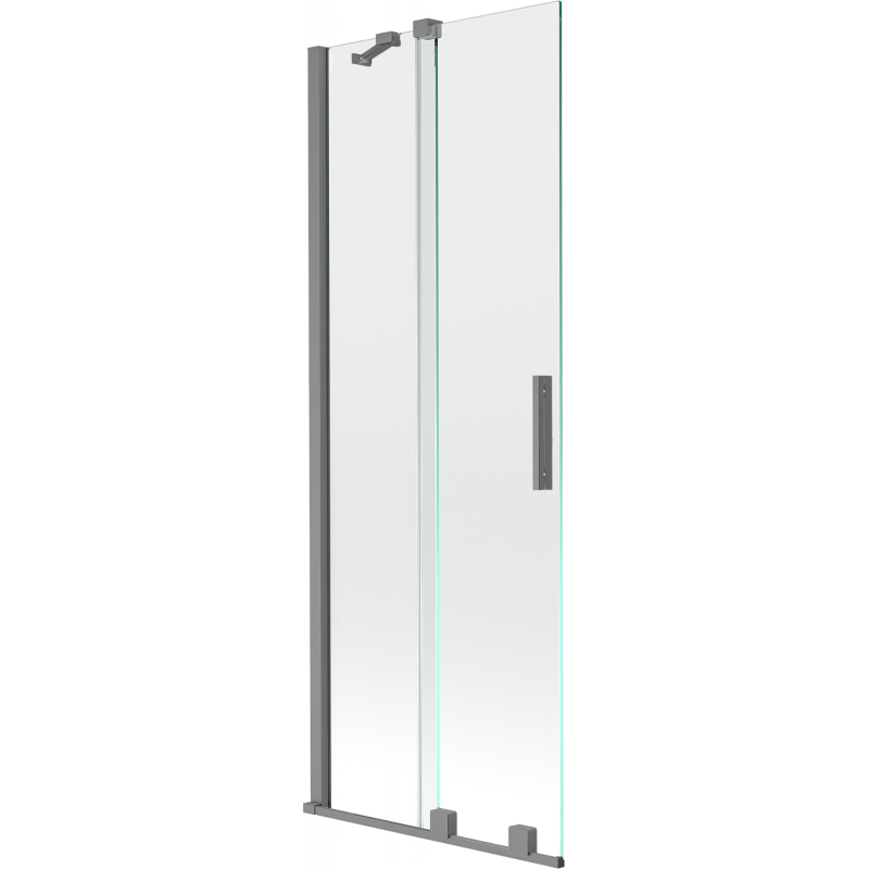 Mexen Velar двукрилен плъзгащ се параван за вана 70 x 150 cm, прозрачен, gun metal - 896-070-000-01-95