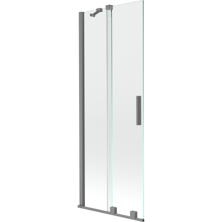 Mexen Velar двукрилен плъзгащ се параван за вана 70 x 150 cm, прозрачен, gun metal - 896-070-000-01-95