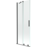 Mexen Velar двукрилен, плъзгащ се параван за вана 70 x 150 см, прозрачен, тъмно металик - 896-070-000-01-95