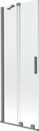 Mexen Velar двукрилен плъзгащ се параван за вана 75 x 150 см, прозрачен, канонада метал - 896-075-000-01-95