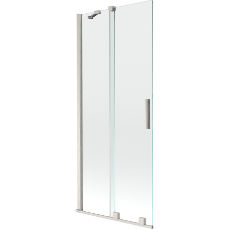 Mexen Velar параван за вана, 2-крилен, плъзгащ се, 85 x 150 cm, прозрачен, четкан никел - 896-085-000-01-97