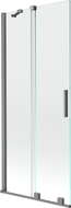Mexen Velar двукрилен плъзгащ се душ параван 85 x 150 см, прозрачен, gun metal - 896-085-000-01-95