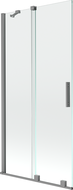 Mexen Velar 2-крилен плъзгащ параван за вана 90 x 150 см, прозрачен, метален сив - 896-090-000-01-95