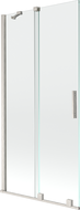 Mexen Velar 2-крилен плъзгащ се параван за вана 95 x 150 см, прозрачен, четкан никел - 896-095-000-01-97