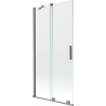 Mexen Velar разглобяем екран за баня с две крила 95 x 150 см, прозрачен, оръжеен метал - 896-095-000-01-95