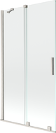 Mexen Velar двукрилен плъзгащ се параван за вана 100 x 150 cm, прозрачен, четкан никел - 896-100-000-01-97