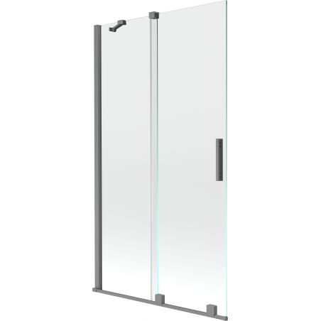 Mexen Velar 2-крилен плъзгащ скрийн за вана 100 x 150 см, прозрачен, gun metal - 896-100-000-01-95
