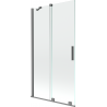 Mexen Velar 2-крилен плъзгащ скрийн за вана 100 x 150 см, прозрачен, gun metal - 896-100-000-01-95
