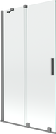 Mexen Velar 2-крилен плъзгащ скрийн за вана 100 x 150 см, прозрачен, gun metal - 896-100-000-01-95