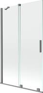 Mexen Velar плъзгащ се двукрилен душ параван 110 x 150 cm, прозрачен, gun metal - 896-110-000-01-95