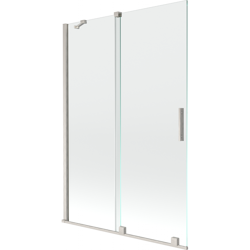 Mexen Velar душ параван, плъзгащ се, 2-крилен, 120 x 150 см, прозрачен, четкан никел - 896-120-000-01-97