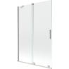 Mexen Velar душ параван, плъзгащ се, 2-крилен, 120 x 150 см, прозрачен, четкан никел - 896-120-000-01-97