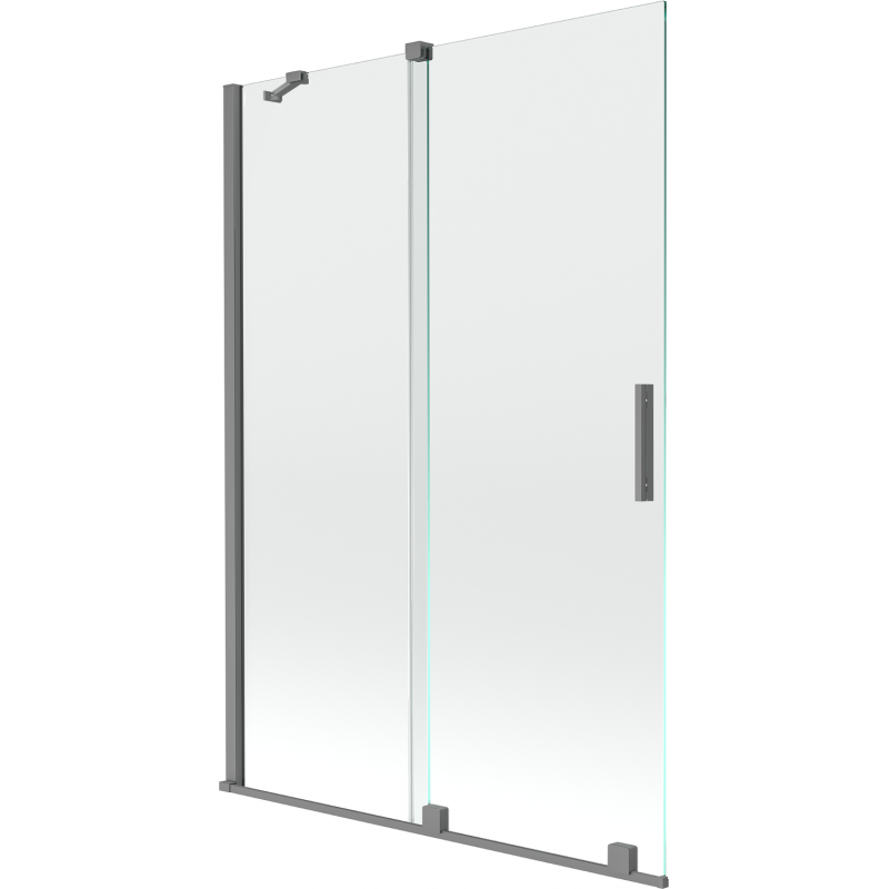 Mexen Velar душ параван 2-крила плъзгащ се 120 x 150 cm, прозрачен, gun metal - 896-120-000-01-95