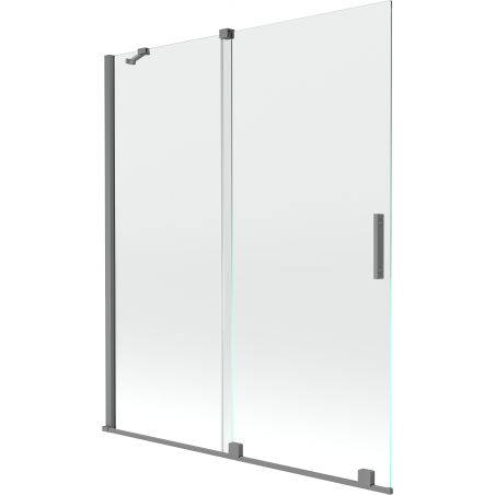 Mexen Velar параван за вана 2-крилен плъзгащ се 140 x 150 см, прозрачен, gun metal - 896-140-000-01-95