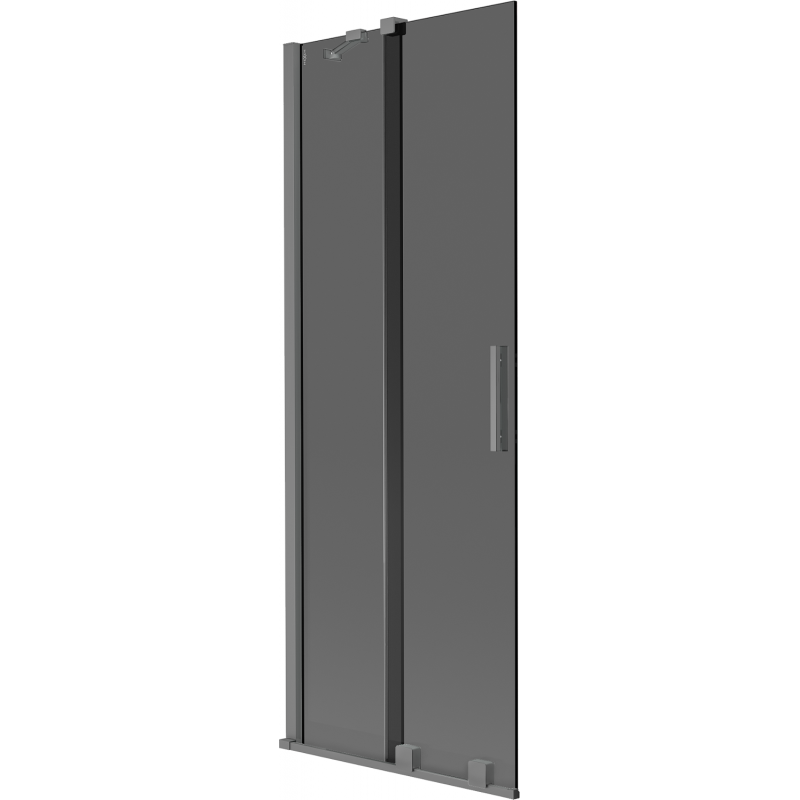 Mexen Velar параван за вана, 2-крилен, плъзгащ, 70 x 150 см, графит, gun metal - 896-070-000-41-95