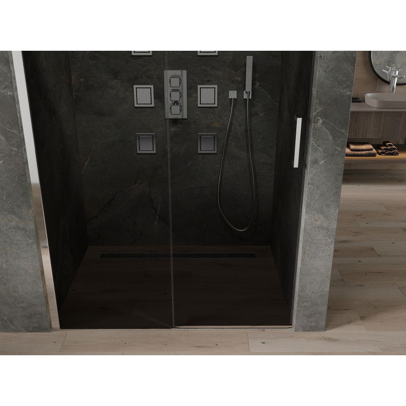 Mexen Omega плъзгаща се душ кабина 120 см, графит, хром - 825-120-000-01-40