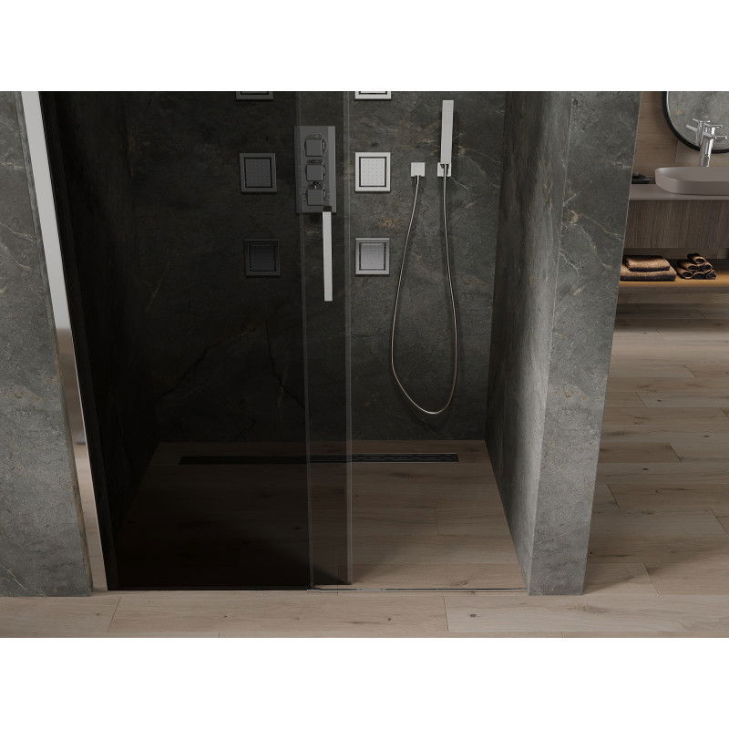 Mexen Omega плъзгаща се душ кабина 120 см, графит, хром - 825-120-000-01-40