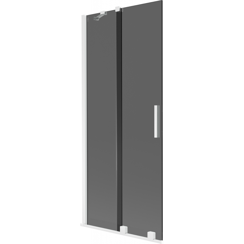 Mexen Velar двукрилен плъзгащ екран за вана 80 x 150 см, графит, бял - 896-080-000-41-20