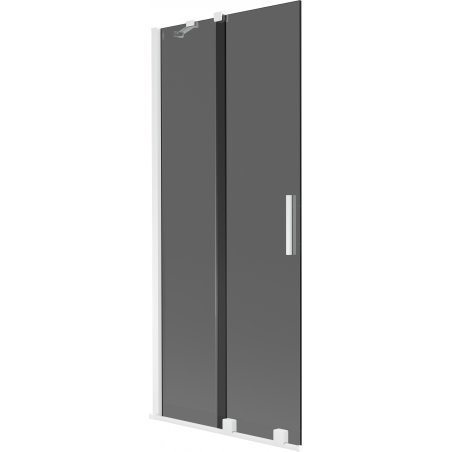Mexen Velar двукрилен плъзгащ екран за вана 80 x 150 см, графит, бял - 896-080-000-41-20