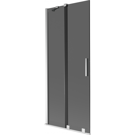 Mexen Velar двукрилен плъзгащ параван за вана 85 x 150 cm, графит, хром - 896-085-000-41-01