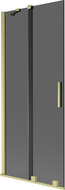 Mexen Velar параван за вана с 2-разтегателни крила 85 x 150 см, графит, златен - 896-085-000-41-50
