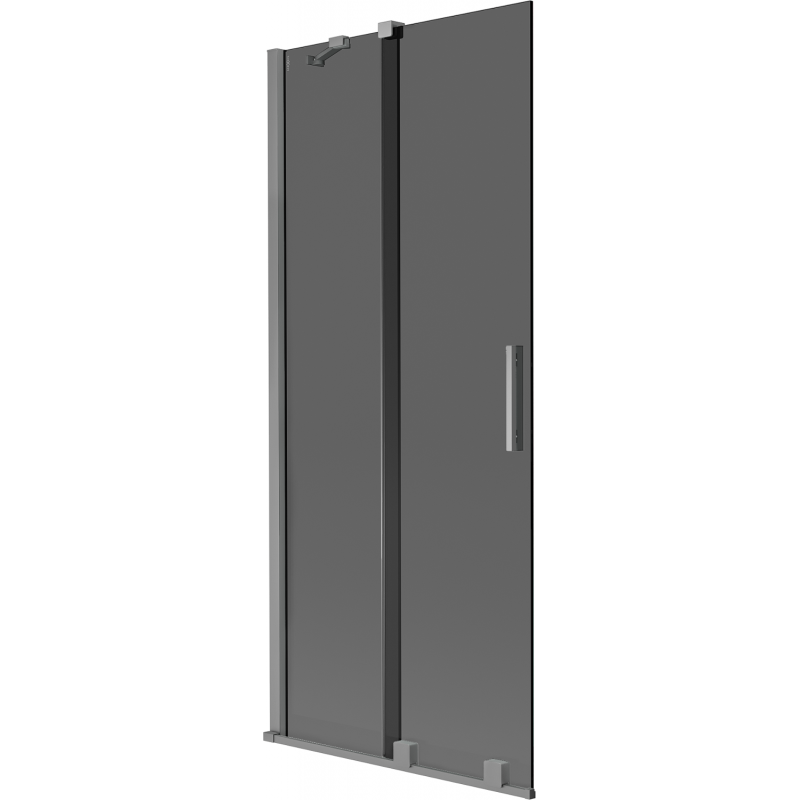 Mexen Velar двукрилен плъзгащ параван за вана 85 x 150 cm, графит, gun metal - 896-085-000-41-95