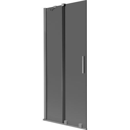 Mexen Velar двукрилен плъзгащ параван за вана 85 x 150 cm, графит, gun metal - 896-085-000-41-95