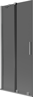 Mexen Velar двукрилен плъзгащ параван за вана 85 x 150 cm, графит, gun metal - 896-085-000-41-95